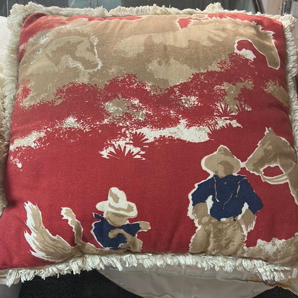 Vintage Accents Great Set Of Vintage 9s Western Cowboy Pillows